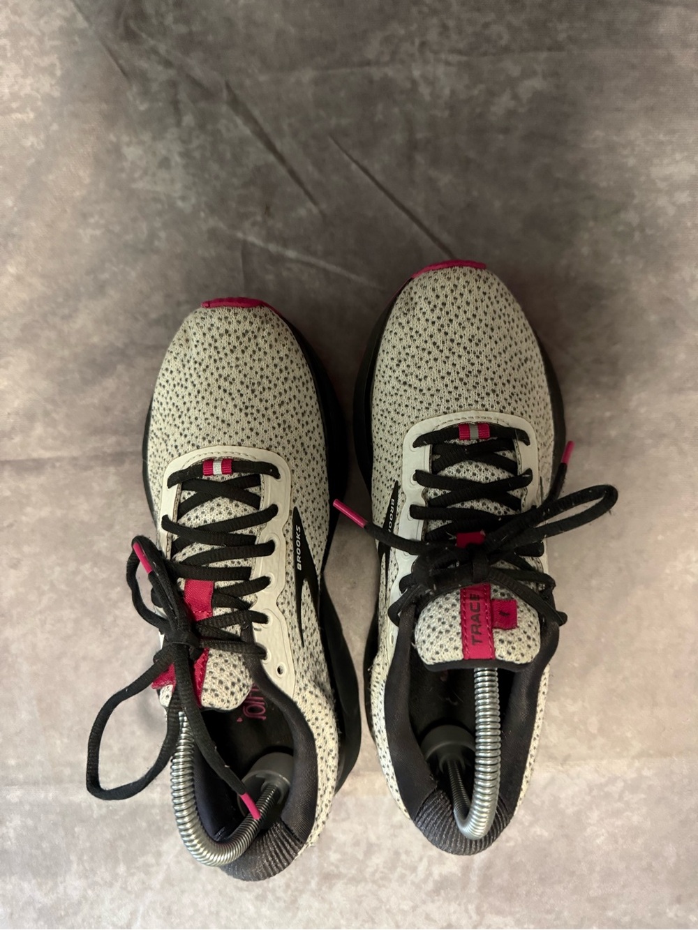 Brooks Women's White, Black & Pink Running Sneakers - Picture 2 of 7